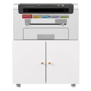 586879154 Muebles de oficina Gabinete para fotocopiadora Soporte para impresora con pedestal móvil blanco