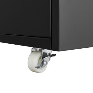 Mueble de oficina para fotocopiadora: armario blanco de acero de 2 puertas