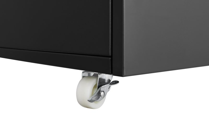 Mueble de oficina para fotocopiadora: armario blanco de acero de 2 puertas