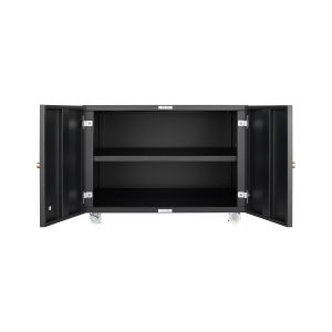 Mueble de oficina para fotocopiadora: armario blanco de acero de 2 puertas