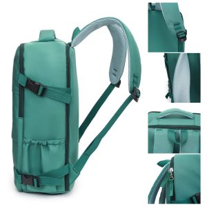 586751967 Mochila de Viaje Premium: Bolsa para Laptop Aprobada para Avión, Ideal para Escuela y Trabajo, Impermeable y de Equipaje de Mano para Hombres y Mujere
