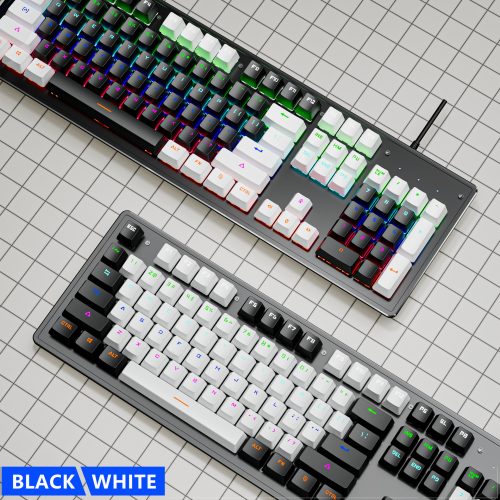 Teclado mecánico con cable K880, ordenador de oficina intercambiable en caliente personalizado, juego de deportes electrónicos con 104 teclas