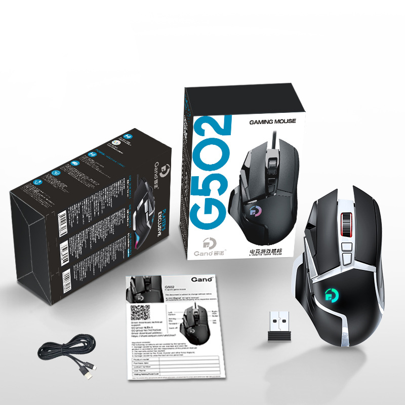 586879573 G502 ratón inalámbrico 2,4G modo dual portátil RGB