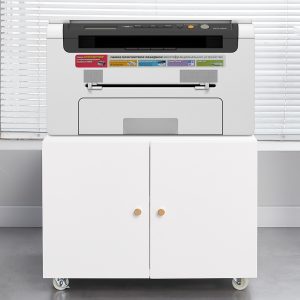 586879149 Muebles de oficina Gabinete para fotocopiadora Soporte para impresora con pedestal móvil blanco