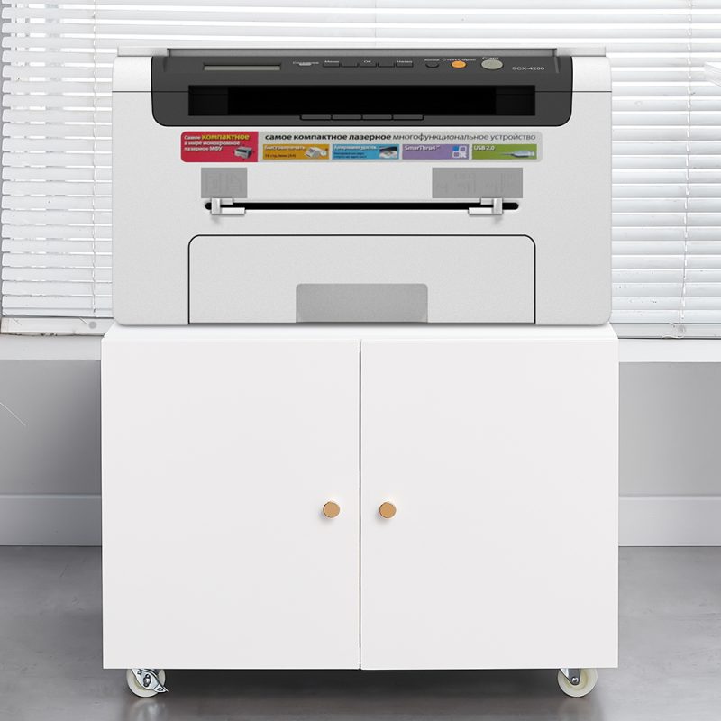 586879149 Muebles de oficina Gabinete para fotocopiadora Soporte para impresora con pedestal móvil blanco