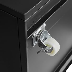 Mueble de oficina para fotocopiadora: armario blanco de acero de 2 puertas