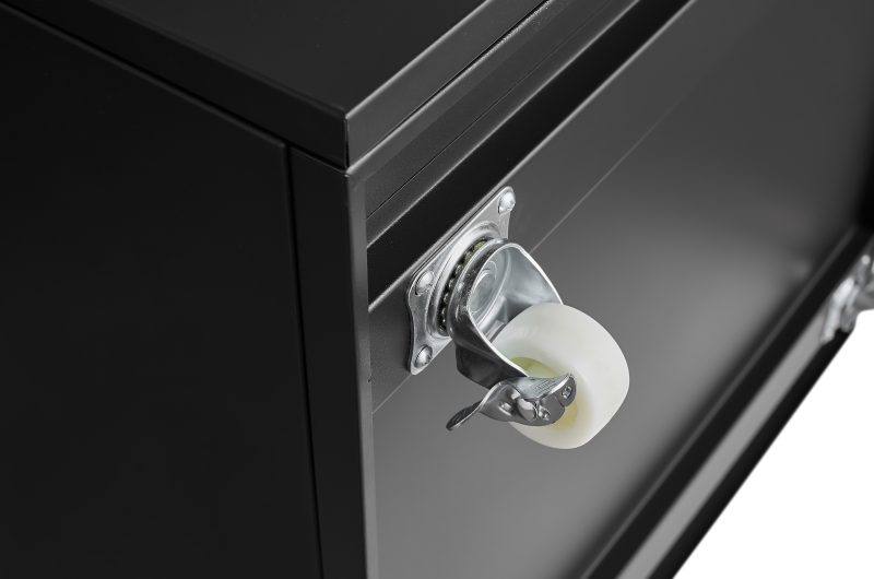Mueble de oficina para fotocopiadora: armario blanco de acero de 2 puertas