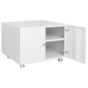 586879163 Muebles de oficina Gabinete para fotocopiadora Soporte para impresora con pedestal móvil blanco