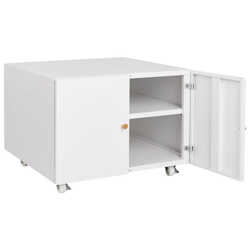 586879163 Muebles de oficina Gabinete para fotocopiadora Soporte para impresora con pedestal móvil blanco
