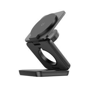 586756589 Cargador Inalámbrico Magnético 3 en 1 Plegable para iPhone, Adaptador de Corriente, Base de Carga y Soporte