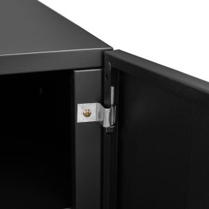 Mueble de oficina para fotocopiadora: armario blanco de acero de 2 puertas
